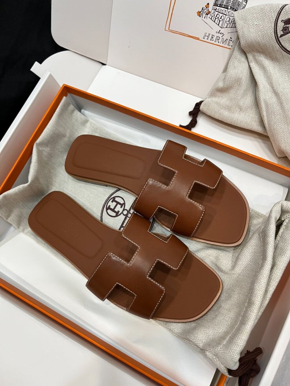 Hermès Oran H-Shaped Sandals - Picture 7 of 9